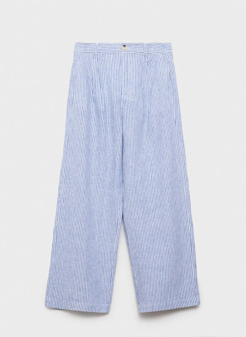 Mango  striped linen-blend pants for Women | Best Price UAE